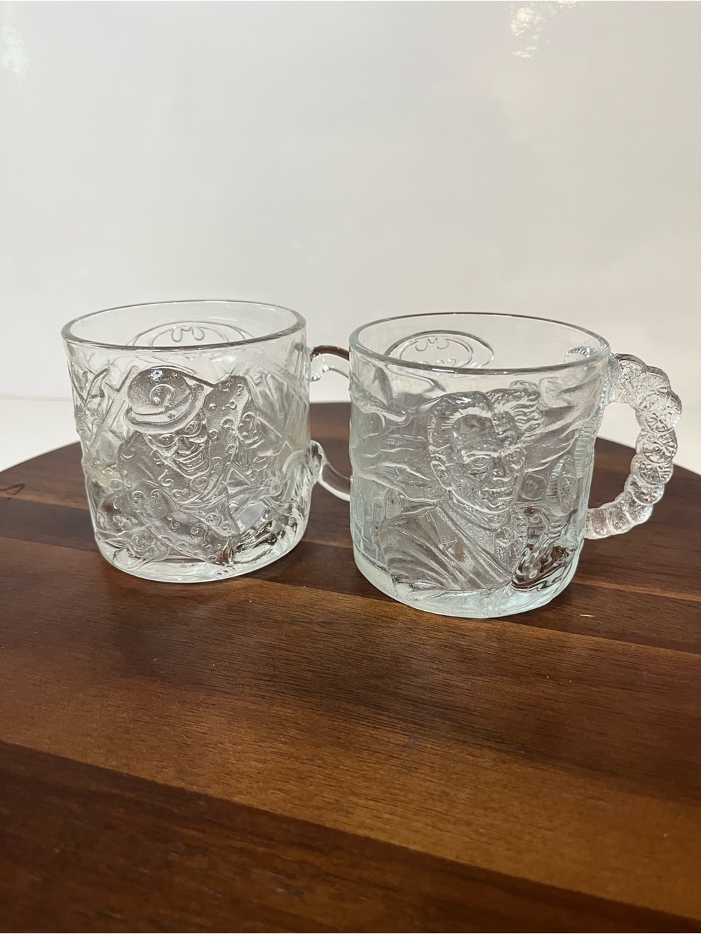 Vintage McDonald’s Batman Forever Glass Mugs Set of 2 – Two-Face & Riddler